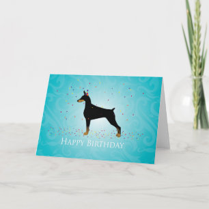 Doberman Pinscher Happy Birthday Design Card