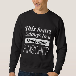 Doberman Pinscher Heart Fitted Scoop Sweatshirt