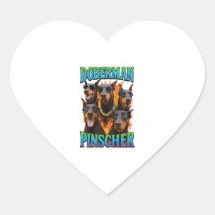 Doberman Pinscher Heart Sticker