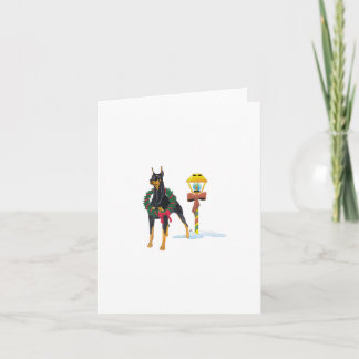 Doberman Pinscher Holiday Card