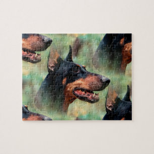 Doberman Pinscher in the Woods Jigsaw Puzzle