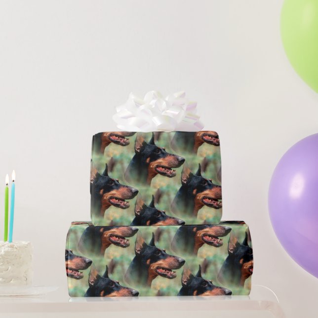 Doberman Pinscher in the Woods Wrapping Paper (Party Gifts)