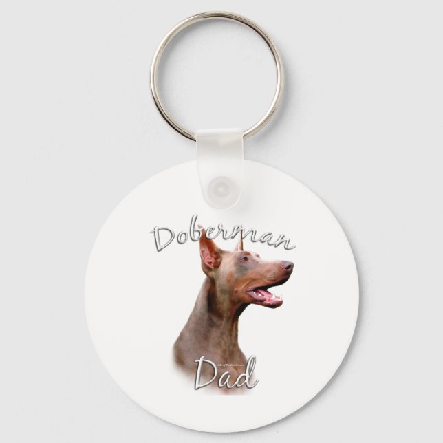 Doberman Pinscher (Isabella) Dad 2 Key Ring (Front)
