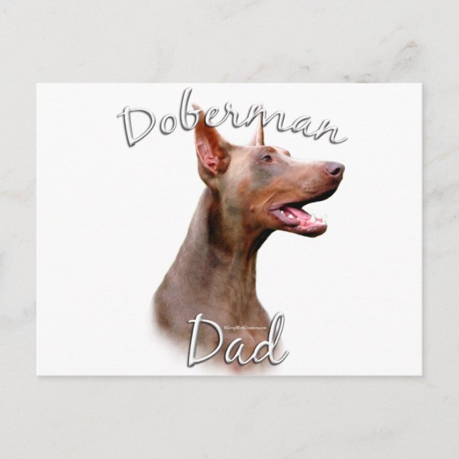 Doberman Pinscher (Isabella) Dad 2 Postcard (Front)