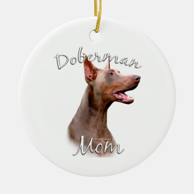 Doberman Pinscher (Isabella) Mum 2 Ceramic Ornament (Front)