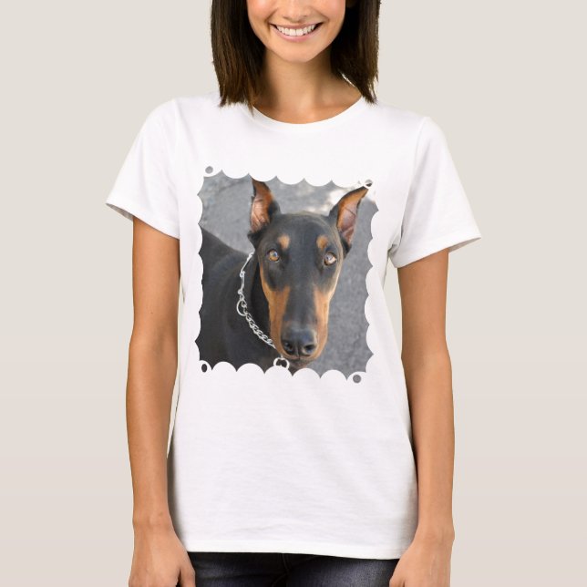 Doberman Pinscher Ladies Fitted T-Shirt (Front)