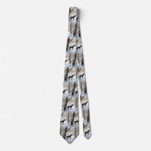 Doberman Pinscher Let It Snow Christmas Tie
