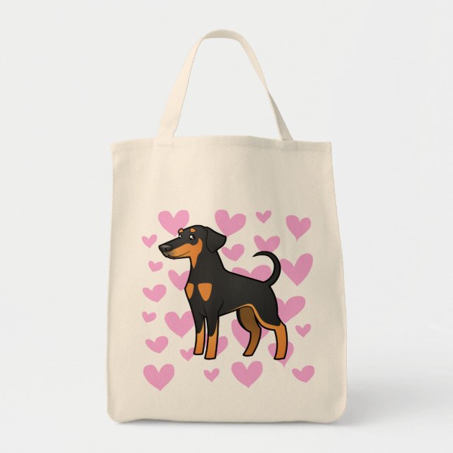 Doberman Pinscher Love (floppy ears) Tote Bag (Front)