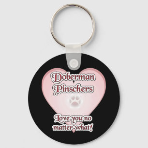 Doberman Pinscher Love, Love Doberman, Love dobie Key Ring