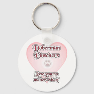 Doberman Pinscher Love, Love Doberman, Love dobie Key Ring