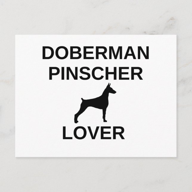 doberman pinscher lover postcard (Front)