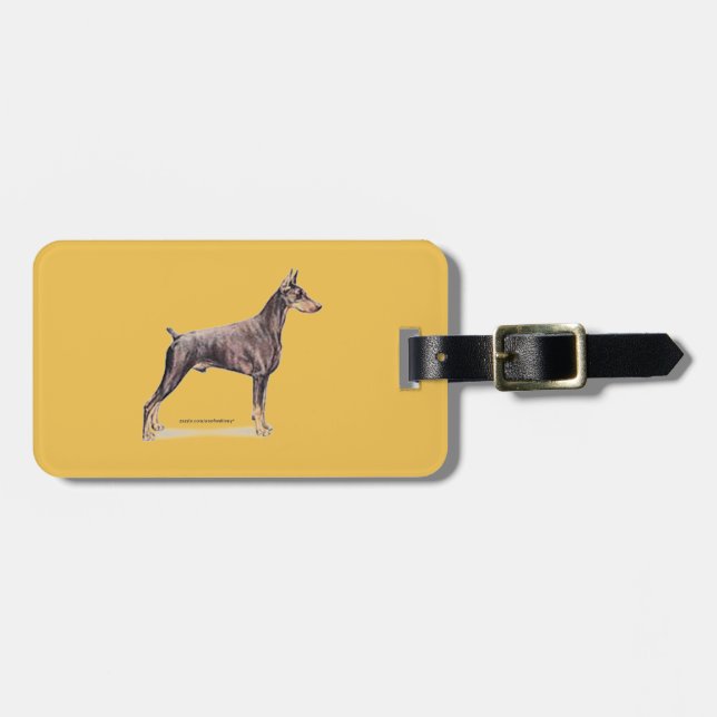 Doberman Pinscher Luggage Tag (Front Horizontal)