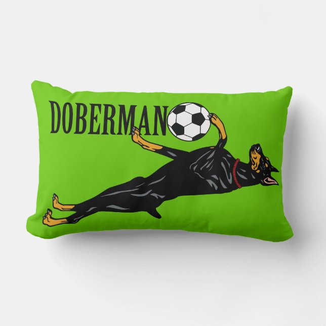 doberman pinscher lumbar cushion (Front)