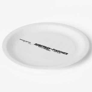 doberman pinscher mashup paper plate