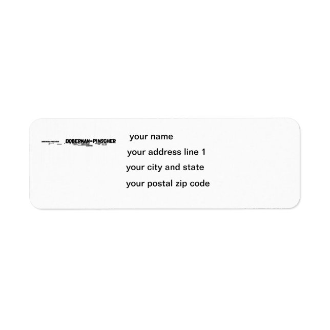 doberman pinscher mashup return address label (Front)