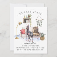 Doberman Pinscher Moving Announcement