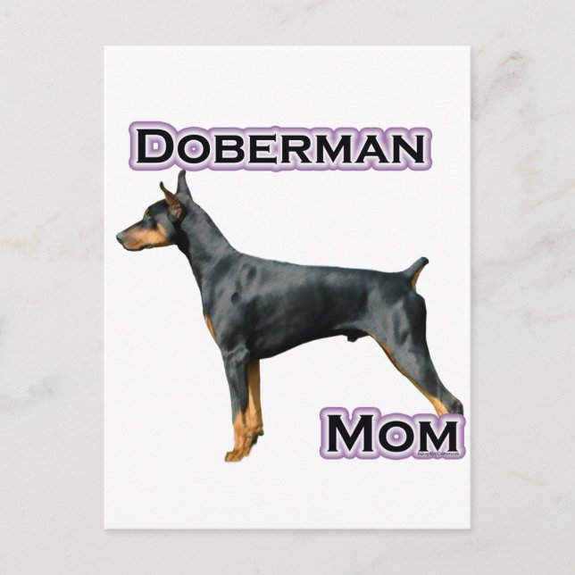 Doberman Pinscher Mum 4 Postcard (Front)