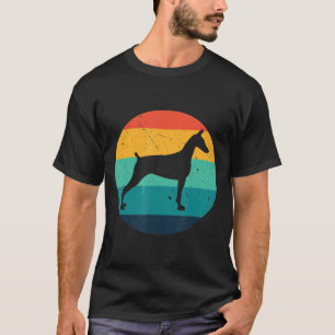 Doberman Pinscher   Mum Dad 80s Retro Design T-Shirt