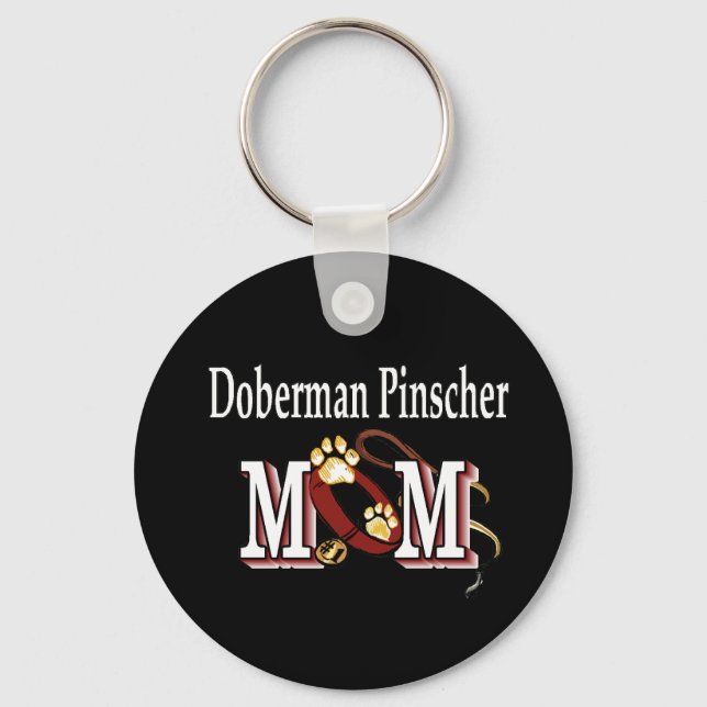 Doberman Pinscher Mum Gifts Key Ring (Front)