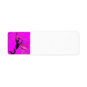 doberman pinscher odd art return address label