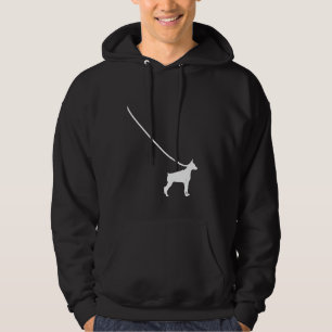 Doberman Pinscher On A Leash Dog Pet Cute Hoodie