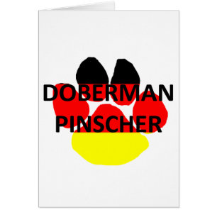 doberman pinscher on germany-flag paw