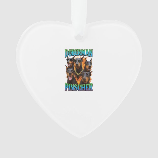 Doberman Pinscher  Ornament (Front)