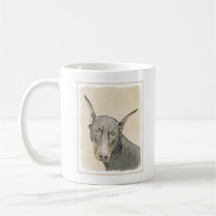Doberman Pinscher Painting - Original Dog Art Coffee Mug