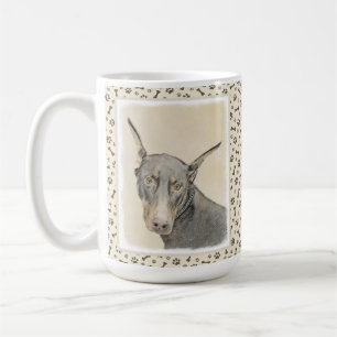 Doberman Pinscher Painting - Original Dog Art Coffee Mug