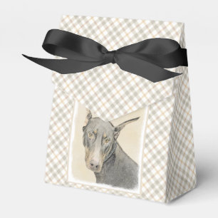 Doberman Pinscher Painting - Original Dog Art Favour Box