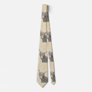 Doberman Pinscher Painting - Original Dog Art Tie