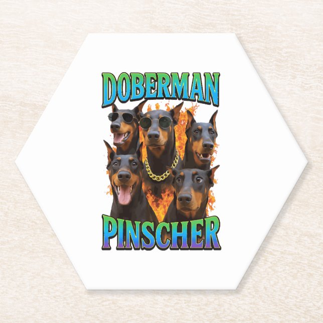 Doberman Pinscher  Paper Coaster (Front)