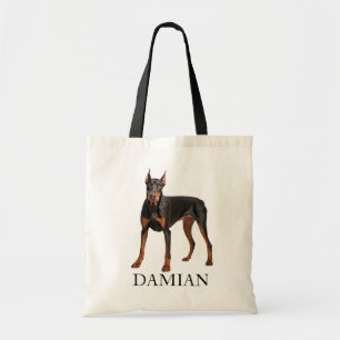 Doberman Pinscher Personalise Tote Bag