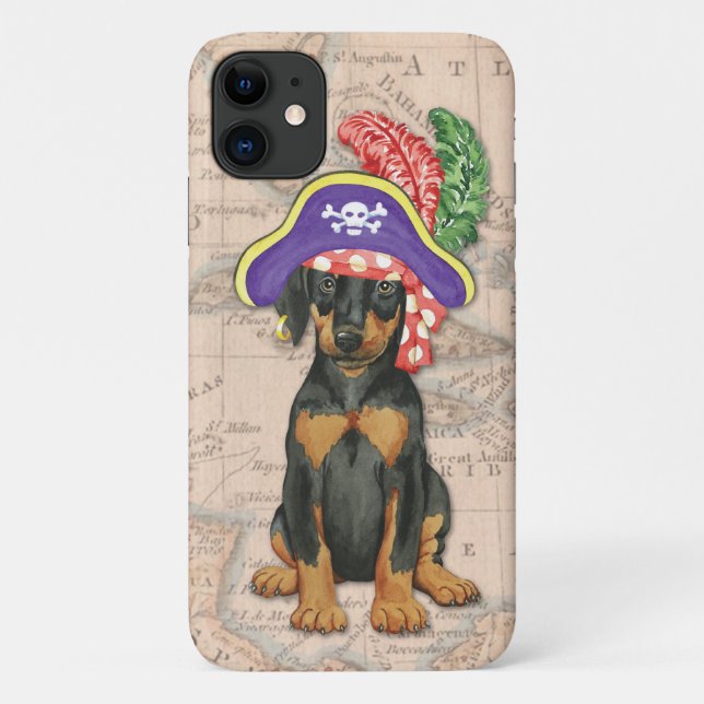 Doberman Pinscher Pirate Case-Mate iPhone Case (Back)