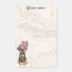 Doberman Pinscher Pirate Post-it Notes