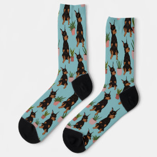 Doberman Pinscher Plants Socks