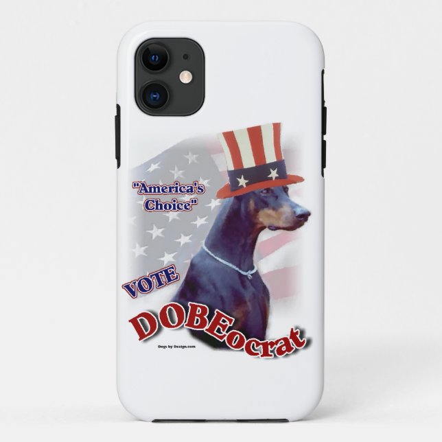 Doberman Pinscher Political Humour Case-Mate iPhone Case (Back)