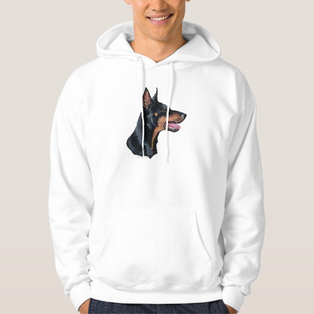 Doberman Pinscher Profile Hoodie (Front)