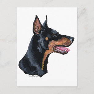 Doberman Pinscher Profile Postcard