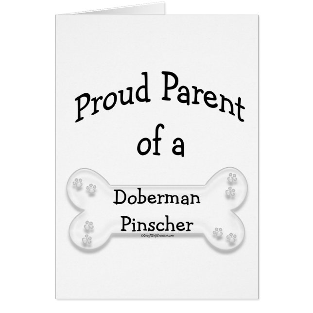 Doberman Pinscher Proud Parent (Front)