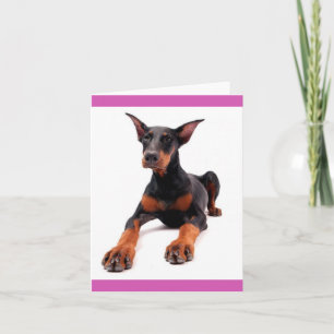 Doberman Pinscher Puppy Dog Blank Note Card