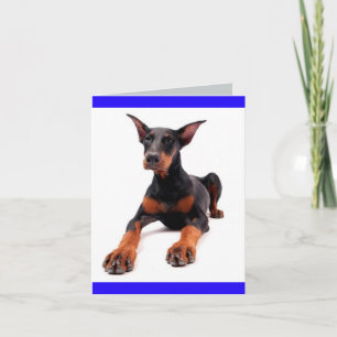 Doberman Pinscher Puppy Dog Blank Note Card