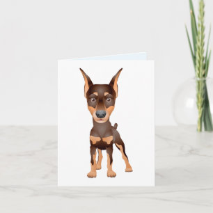 Doberman Pinscher Puppy Dog Blank Notecard / Card