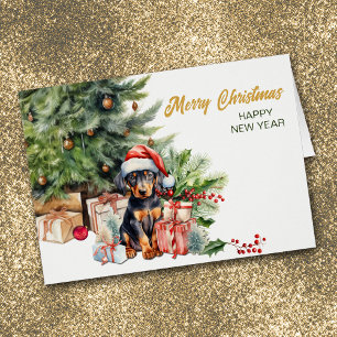Doberman Pinscher Puppy Dog Christmas
