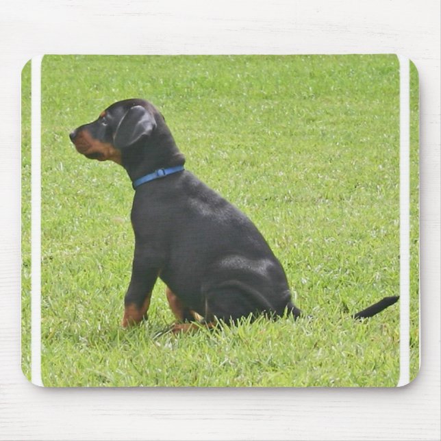 Doberman Pinscher Puppy Mouse Pad (Front)