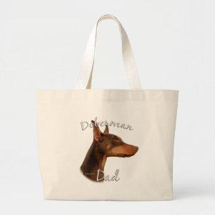 Doberman Pinscher (red) Dad 2 Large Tote Bag