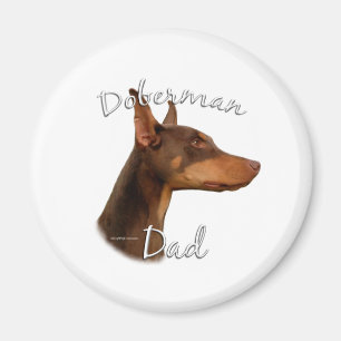 Doberman Pinscher (red) Dad 2 Magnet