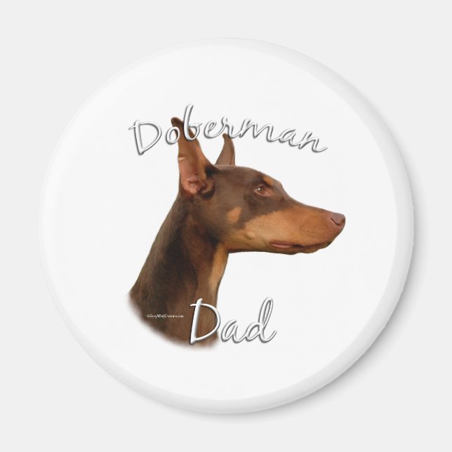 Doberman Pinscher (red) Dad 2 Magnet (Front)