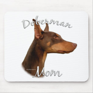 Doberman Pinscher (red) Mum 2 Mouse Pad