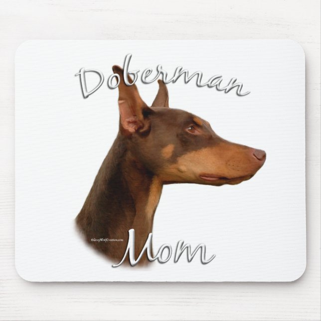 Doberman Pinscher (red) Mum 2 Mouse Pad (Front)